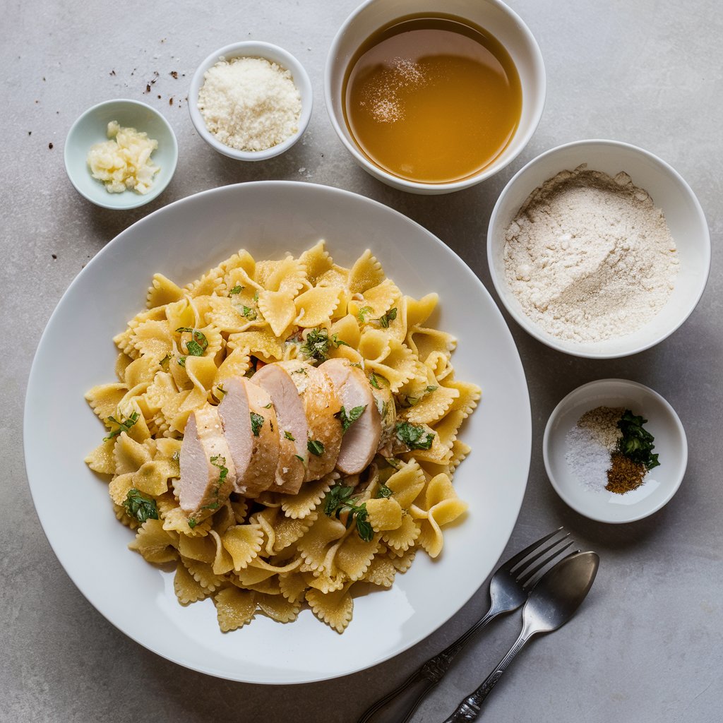 Ingredients for One-Pan Skinny Chicken Alfredo