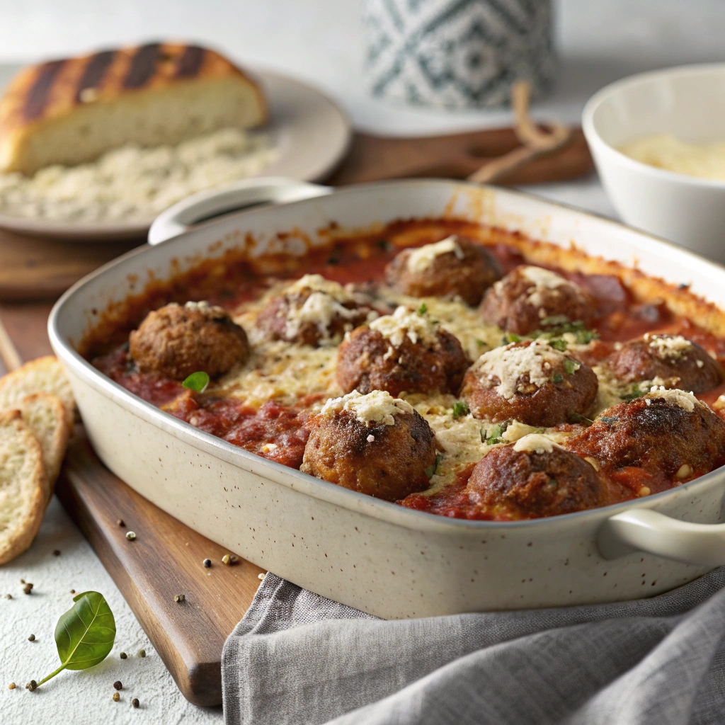 One Pan Meatball Casserole