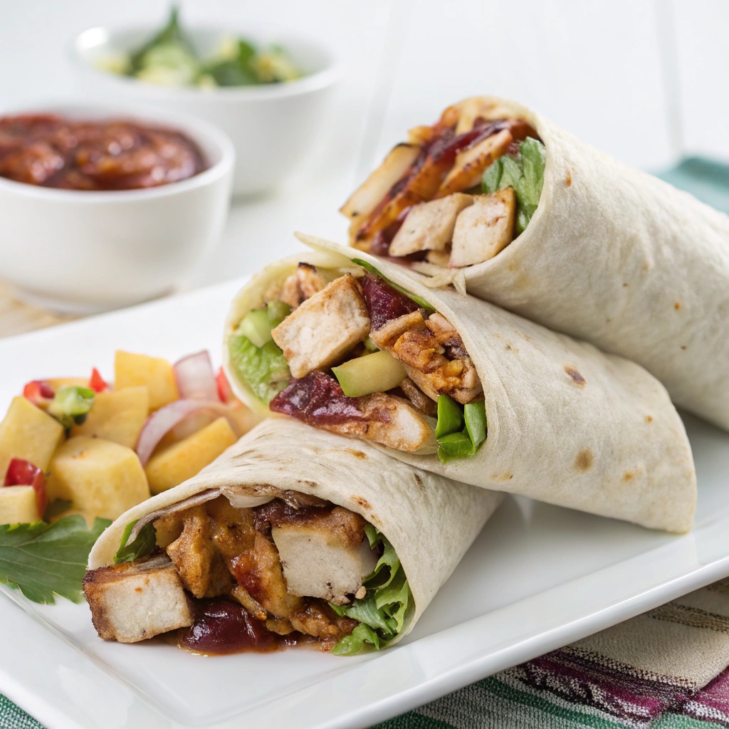 Hawaiian BBQ Chicken Wraps