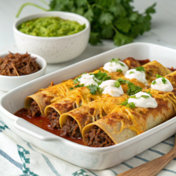 Shredded Beef Enchiladas