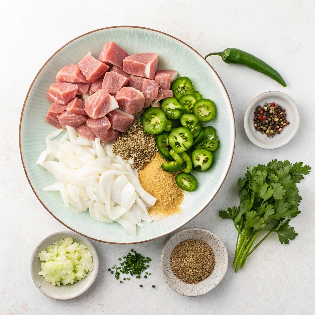 Pork Chile Verde Ingredients