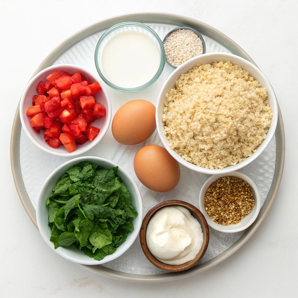 Colorful Quinoa Burger Components