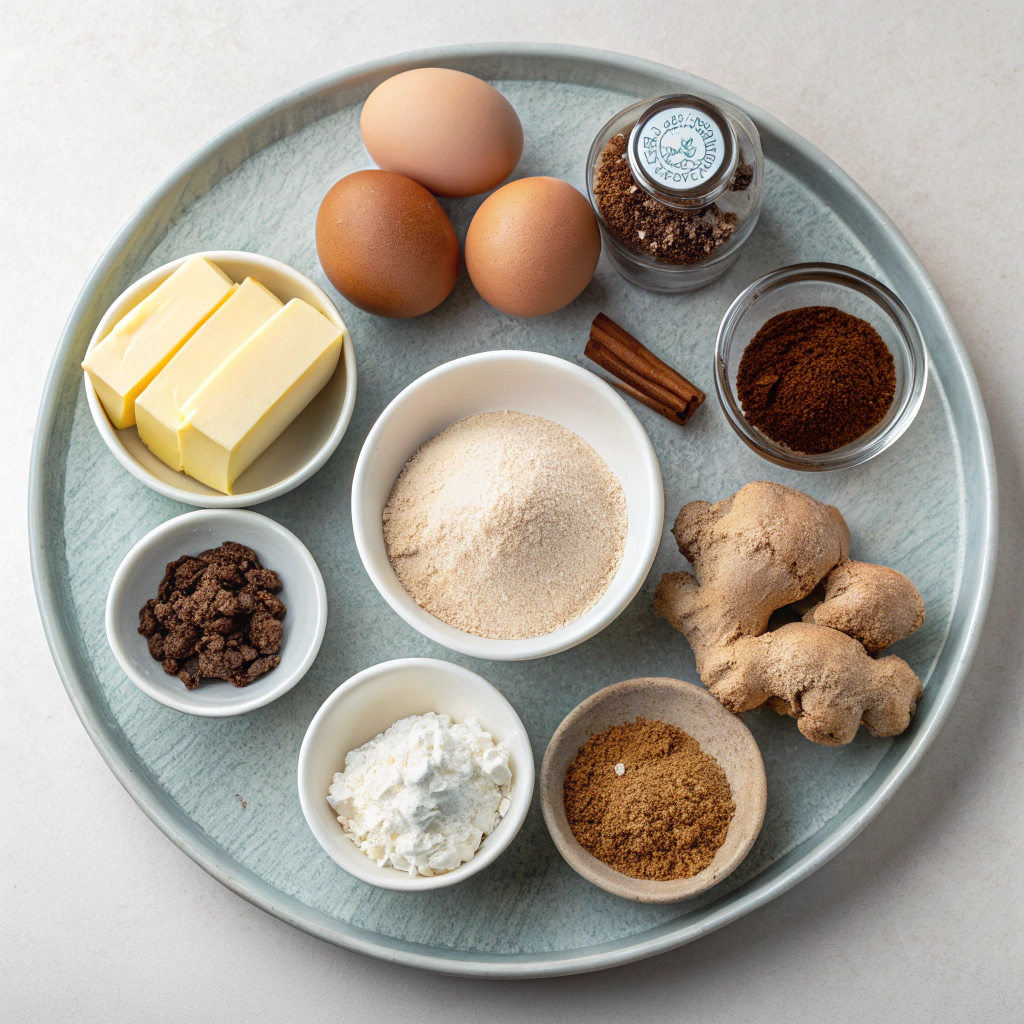 Ingredients for Classic Gingersnap Cookies