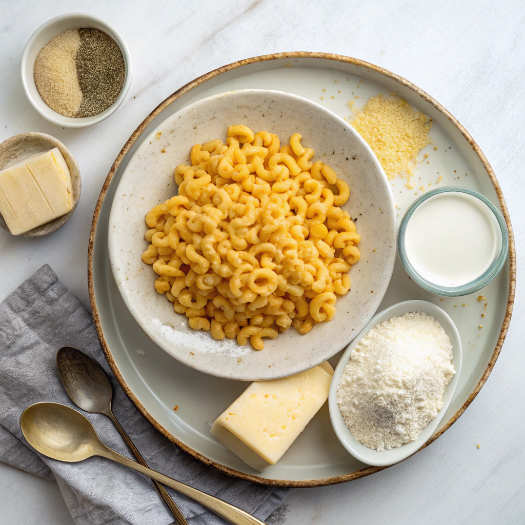 Ingredients for Truffle Mac and Cheese