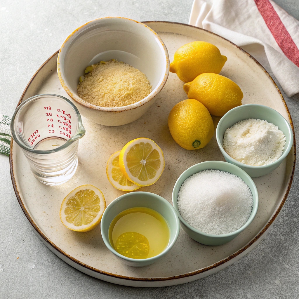 Ingredients for Fresh Homemade Lemonade