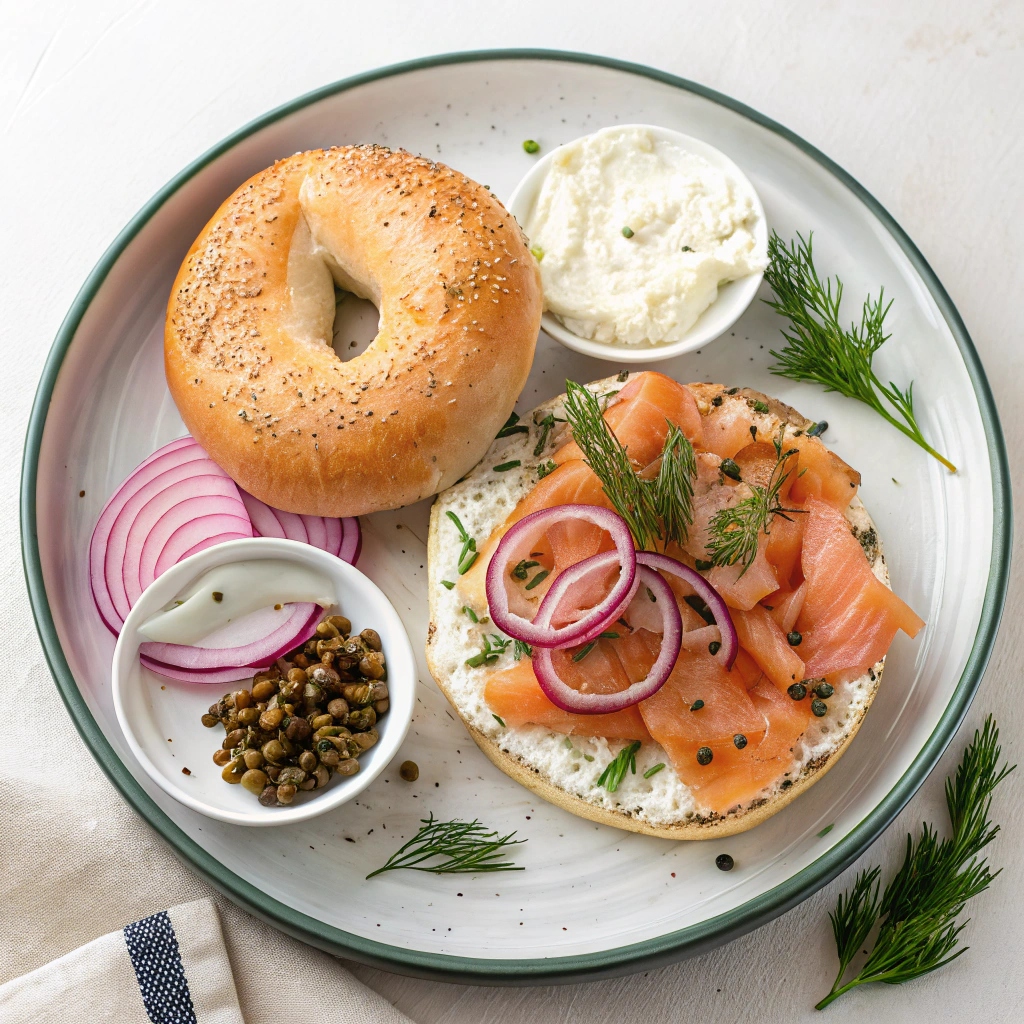 Ingredients for Perfect Lox Bagel