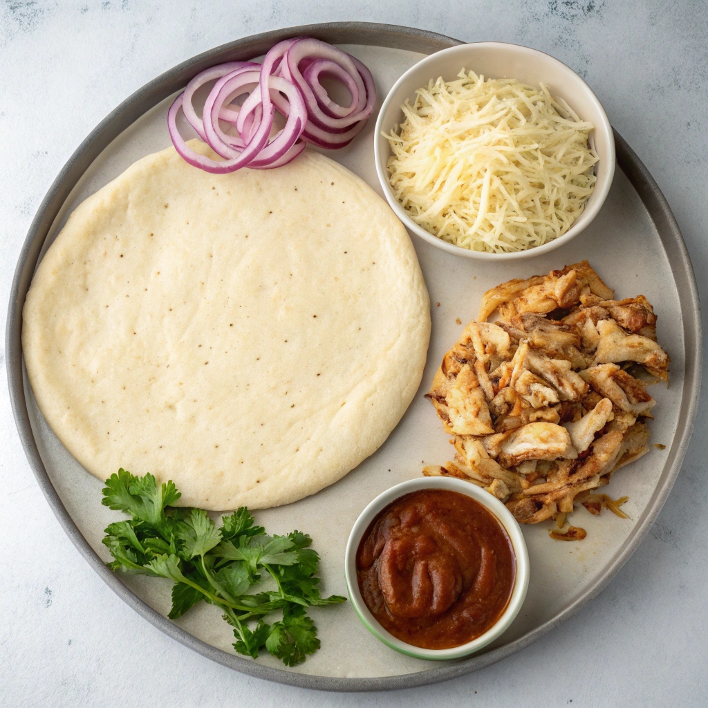 Ingredients for BBQ Chicken Pizza