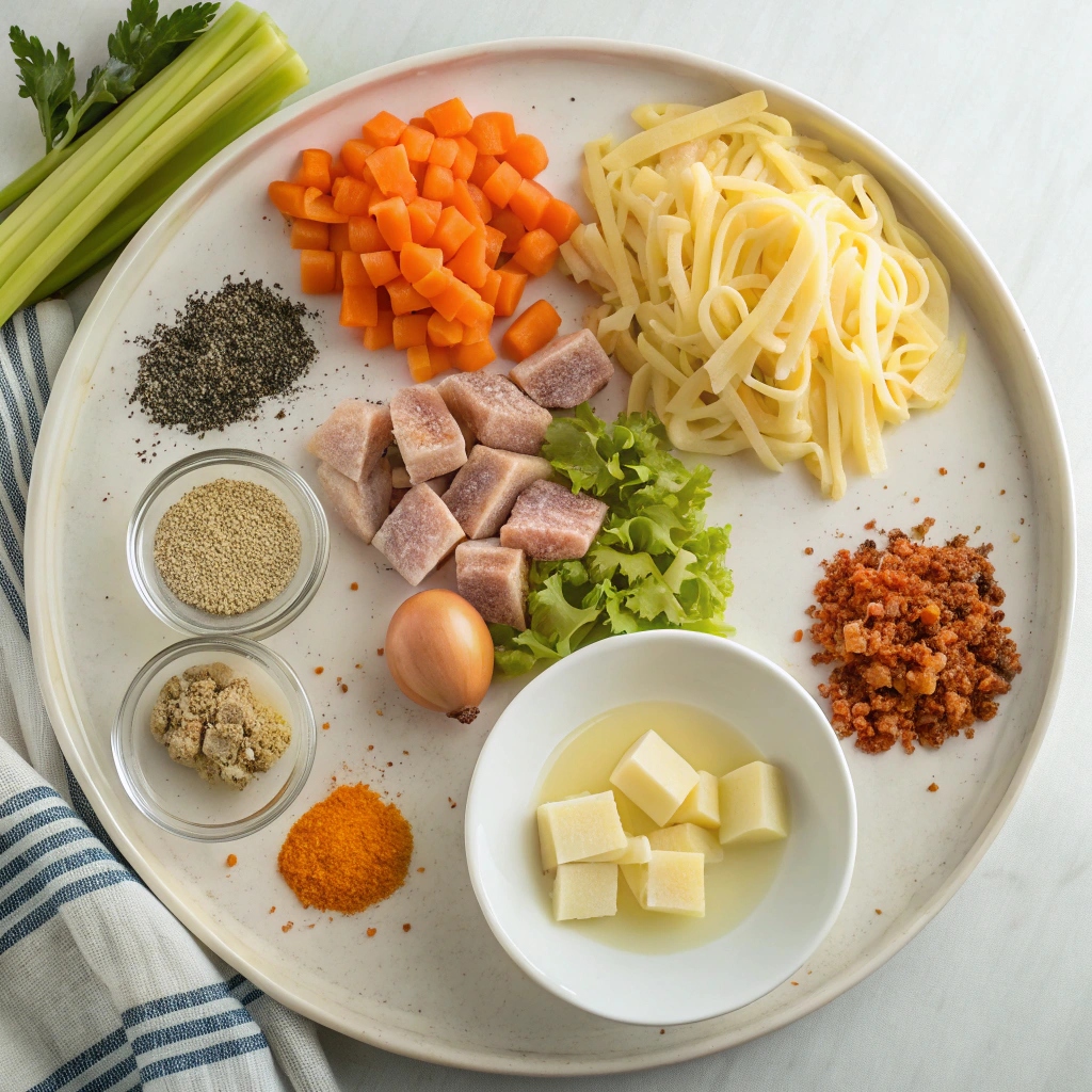 Fresh & Comforting Chicken Noodle Soup Ingredients