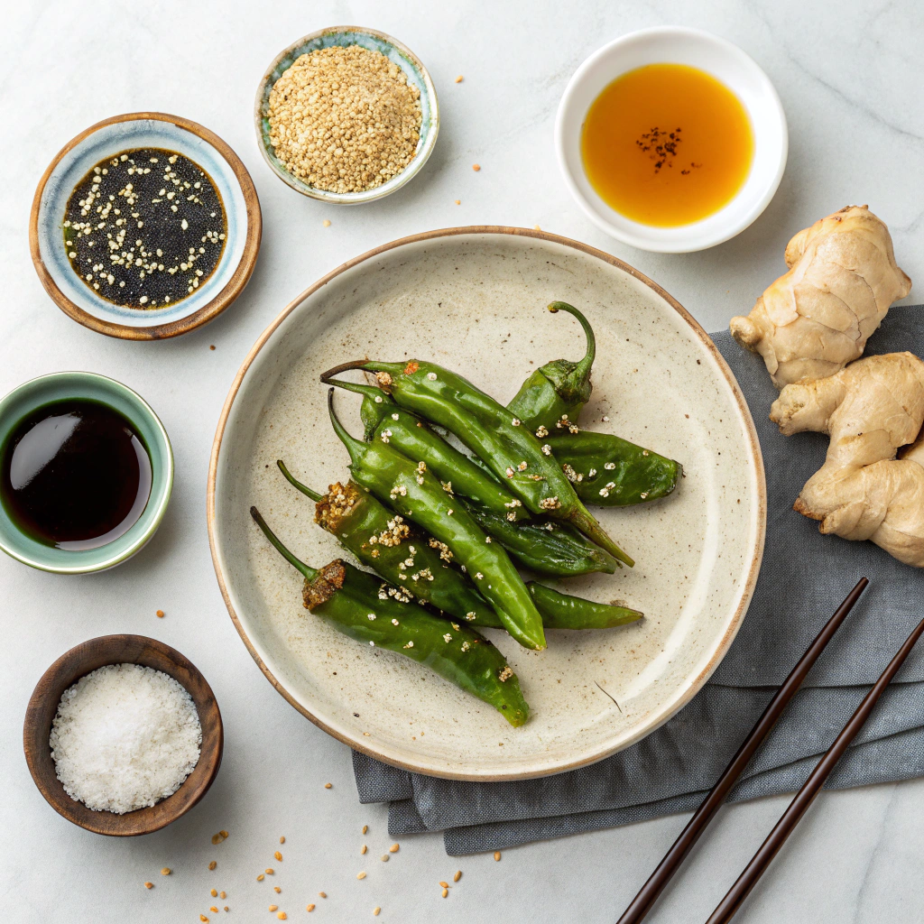 Ingredients for Blistered Shishito Peppers