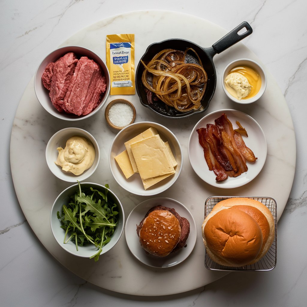 Ingredients for French Onion Burgers