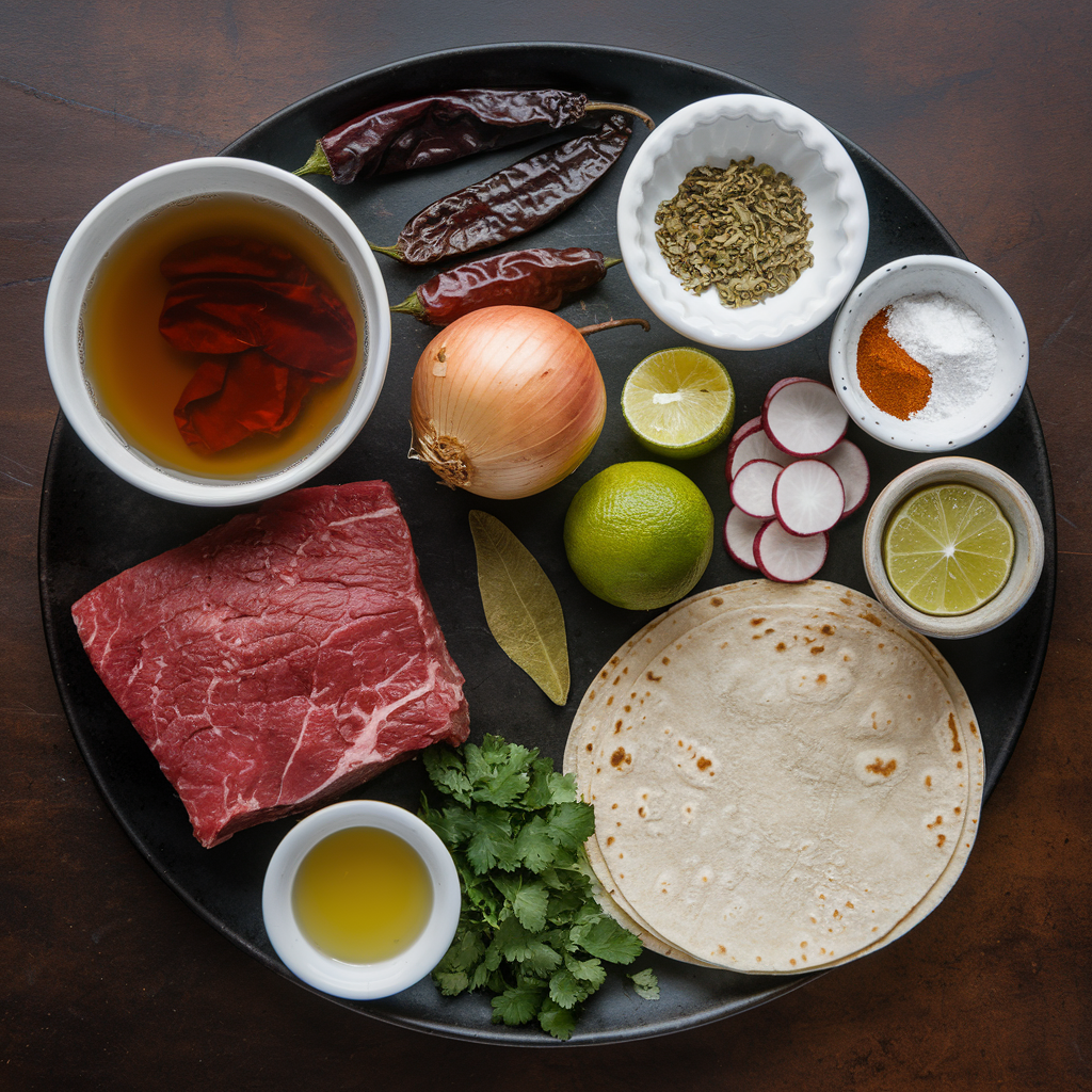 Ingredients for Chile Colorado