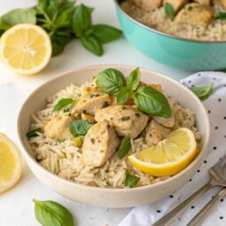 Instant Pot Lemon Basil Chicken and Rice