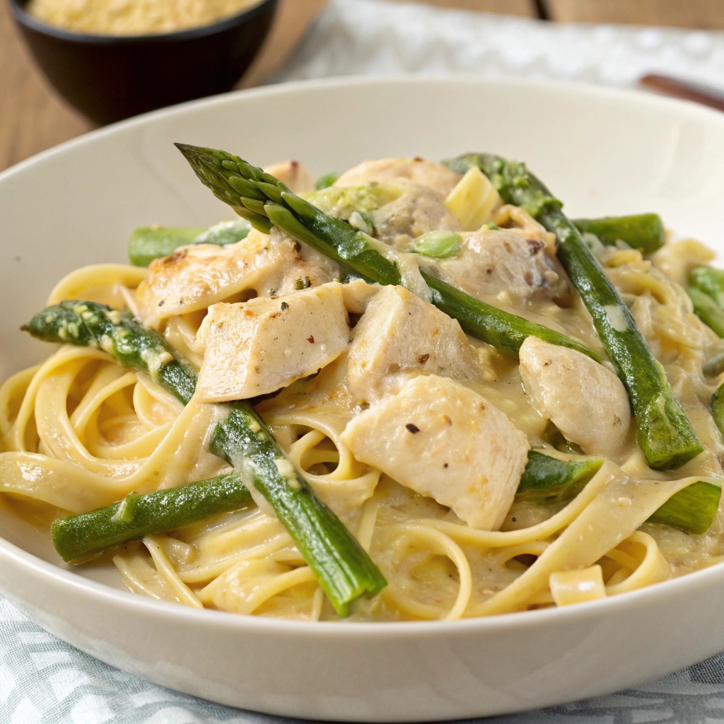 Creamy Chicken and Asparagus Pasta