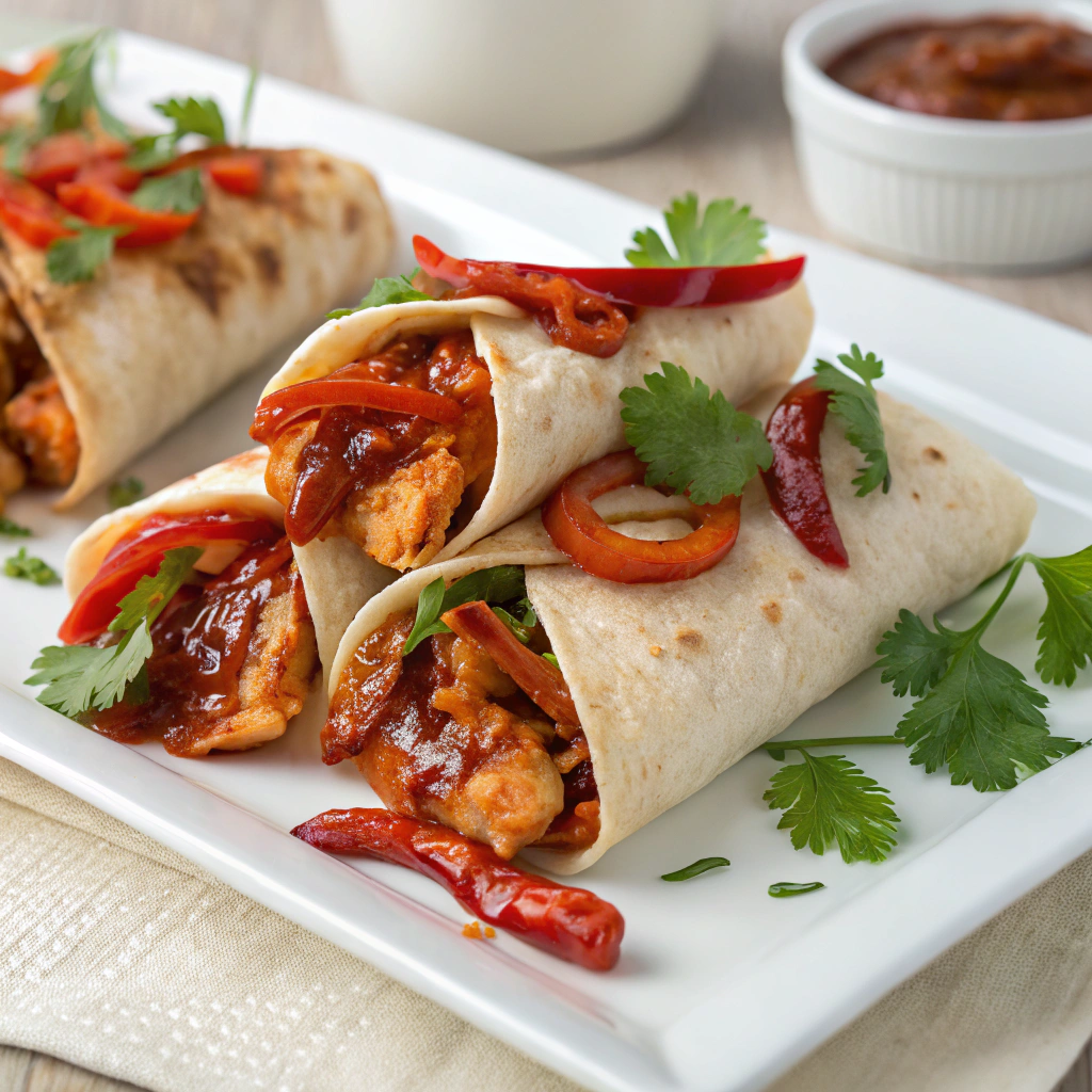 Crispy BBQ Chicken Wraps