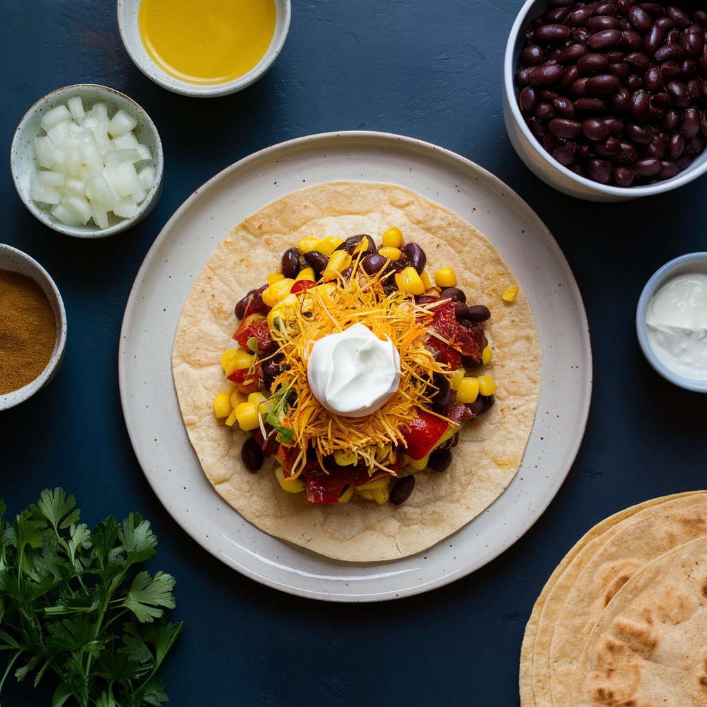 Fresh Black Bean Quesadilla Ingredients