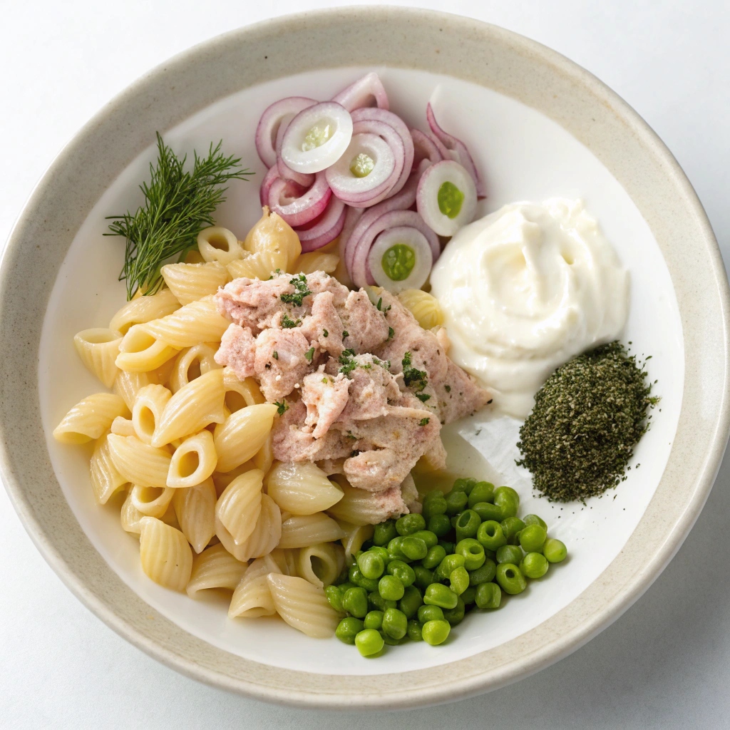 Tuna Pasta Salad Ingredients