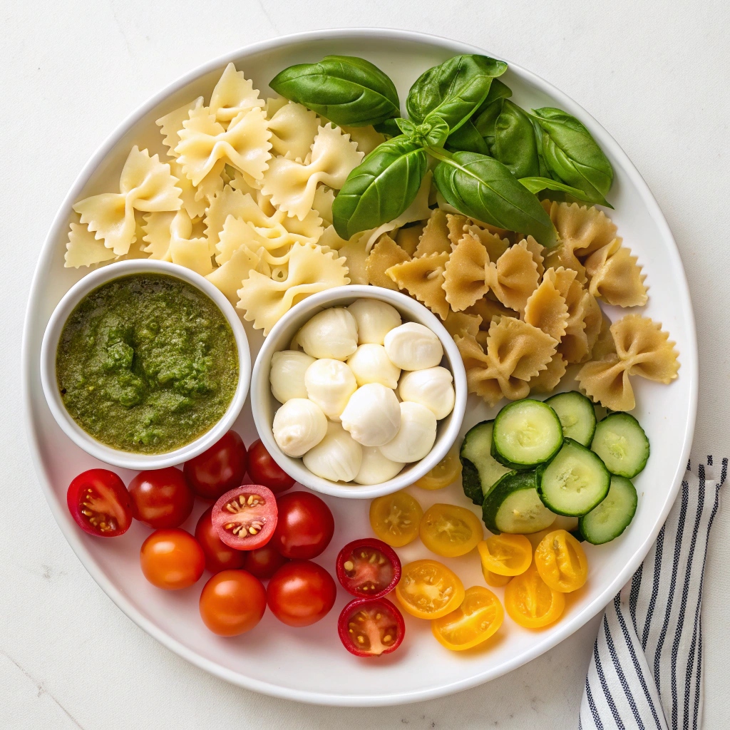 Pesto Pasta Salad Ingredients