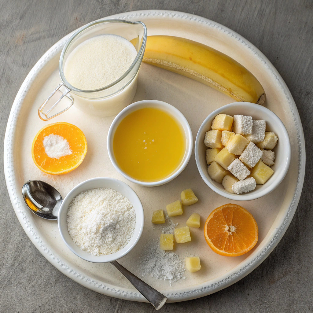 Fresh and Fruity Orange Julius Ingredients