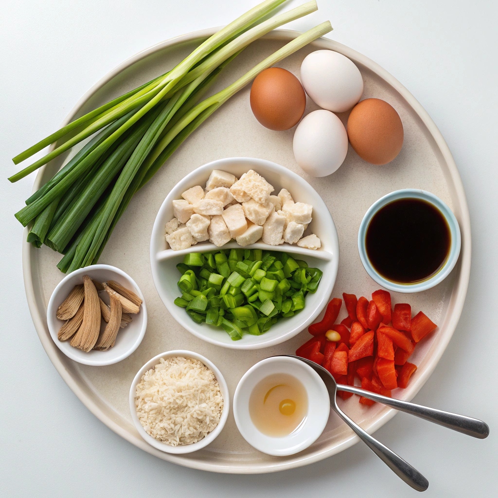 Ingredients for Arroz Chaufa