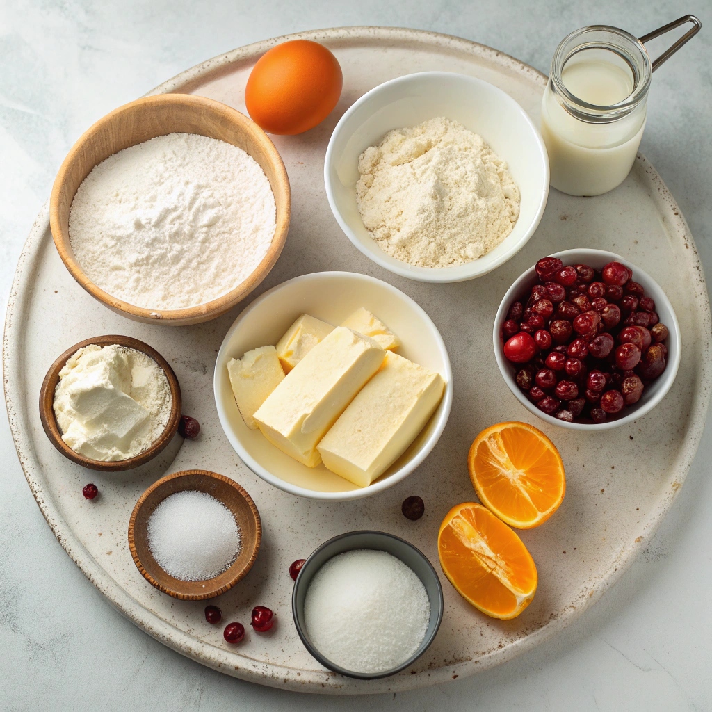 Ingredients for Cranberry Orange Scones