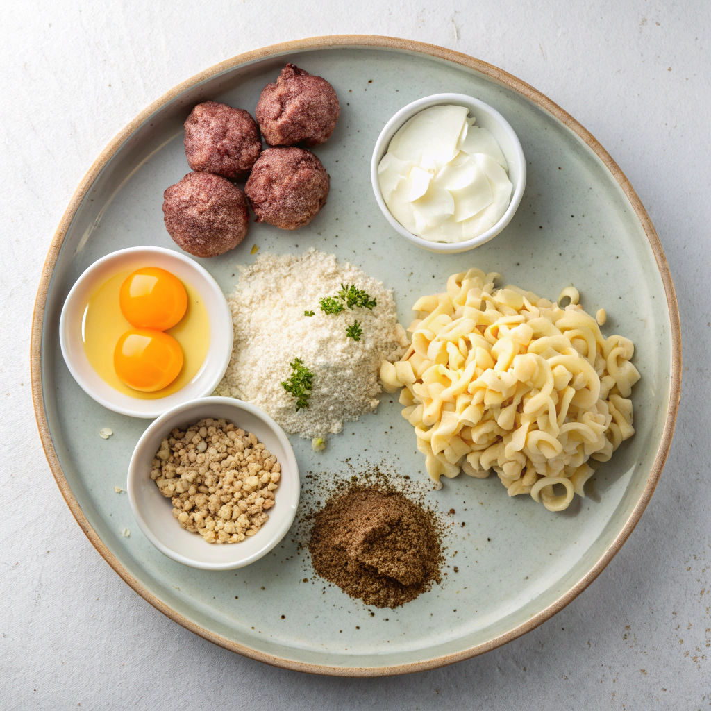 Ingredients for Swedish Meatballs