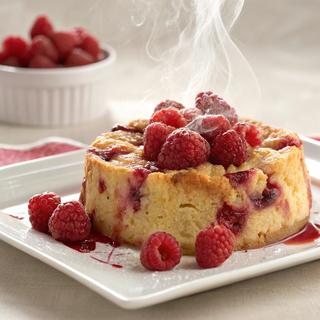 Raspberry Bread Pudding