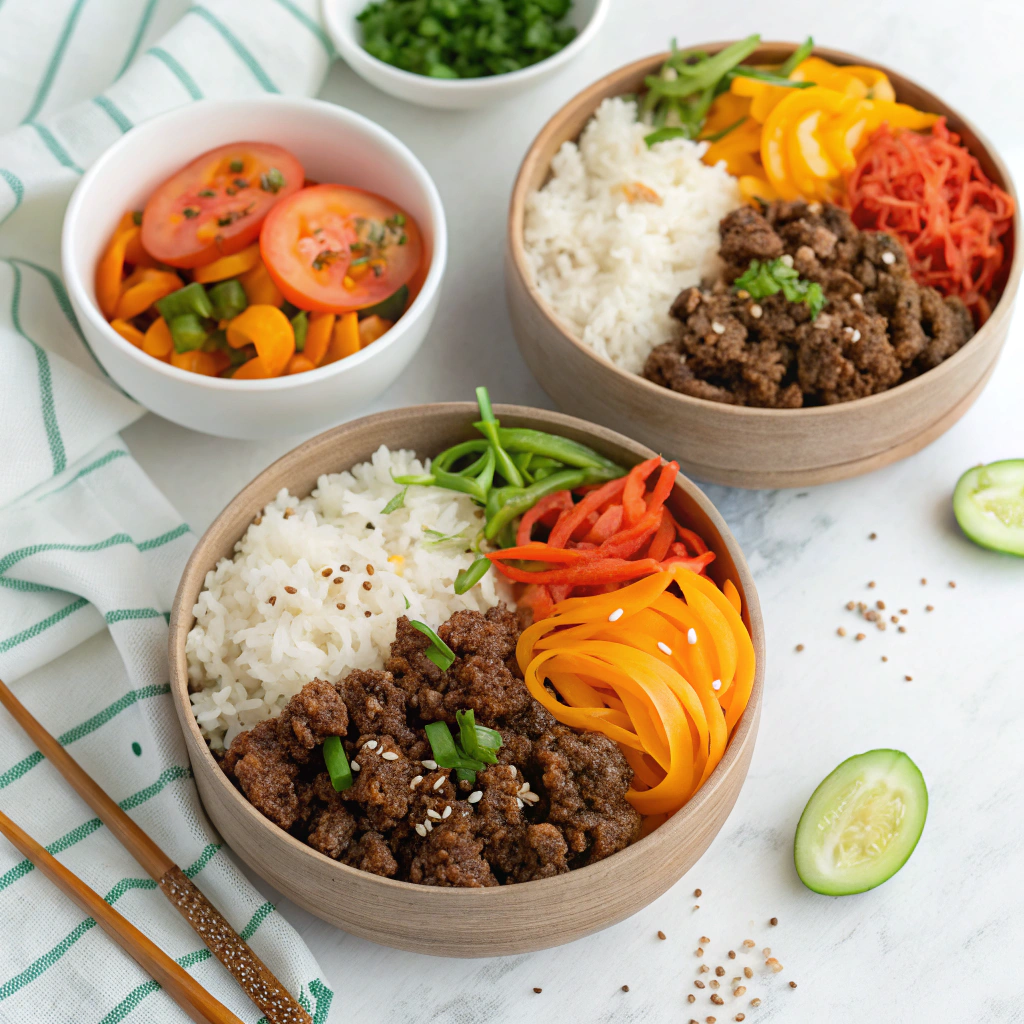 Korean Ground Beef Bowls recipe