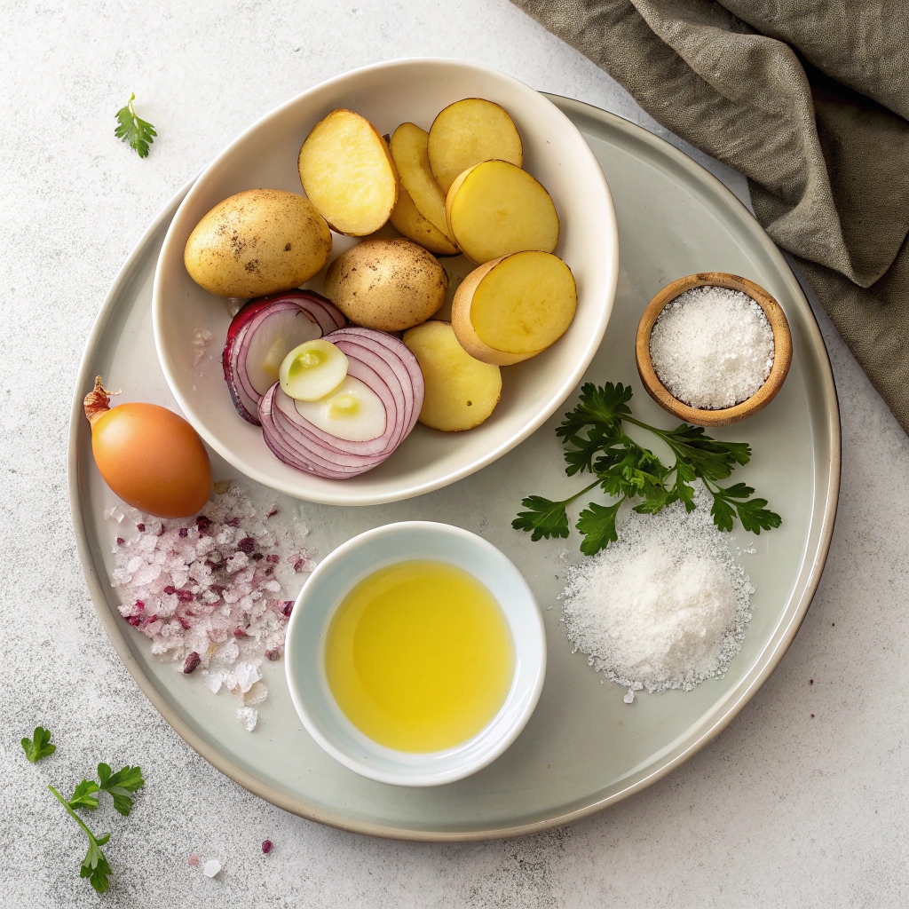 Ingredients for Spanish Potato Omelette