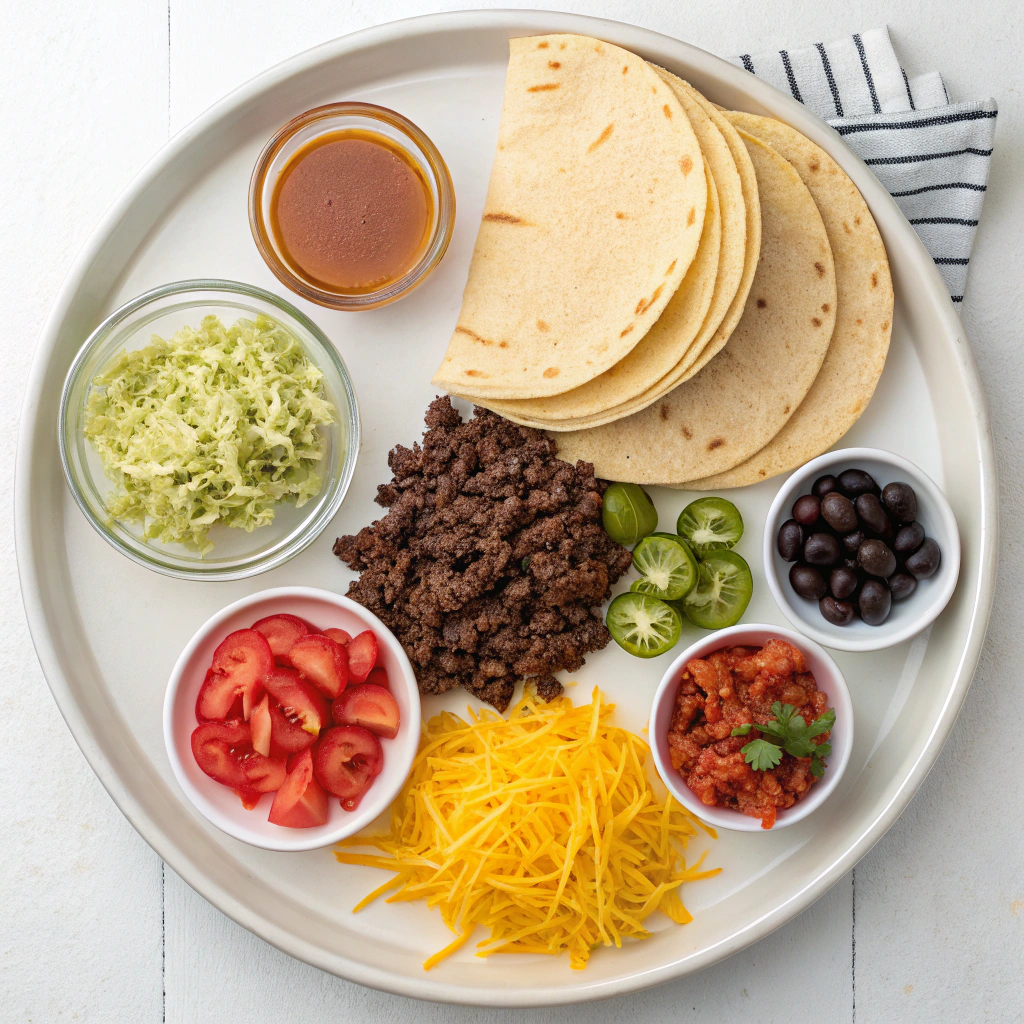 Fresh Mexican Pizza Ingredients