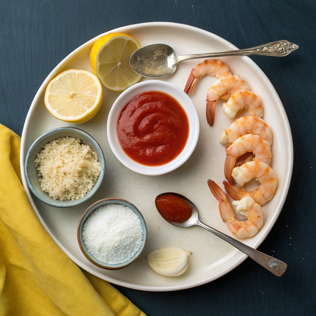 Ingredients for Classic Shrimp Cocktail