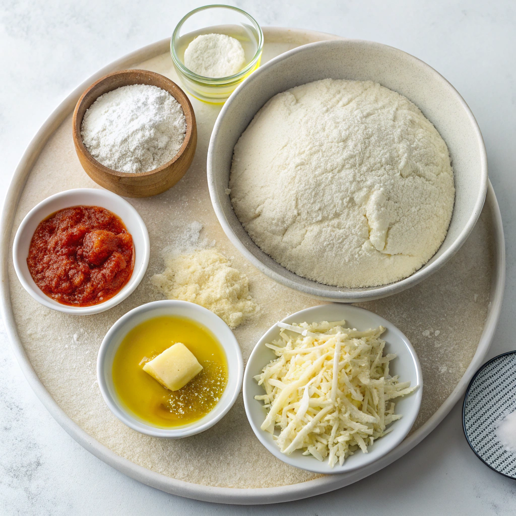 Ingredients for Cheesy Breadsticks