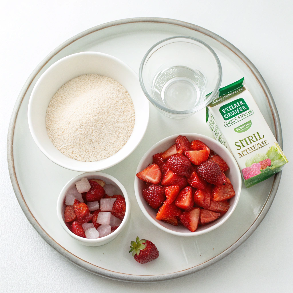 Ingredients for Homemade Strawberry Jam