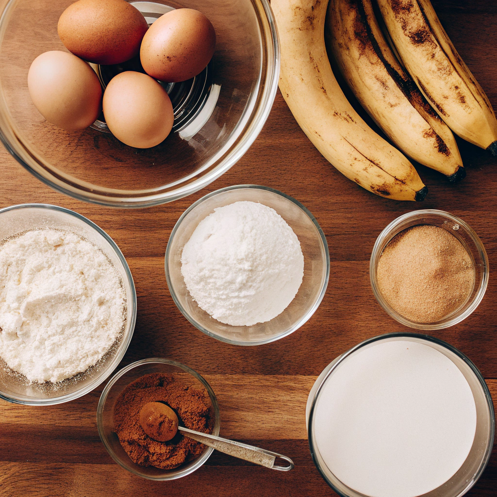 Ingredients for Classic Banana Bread