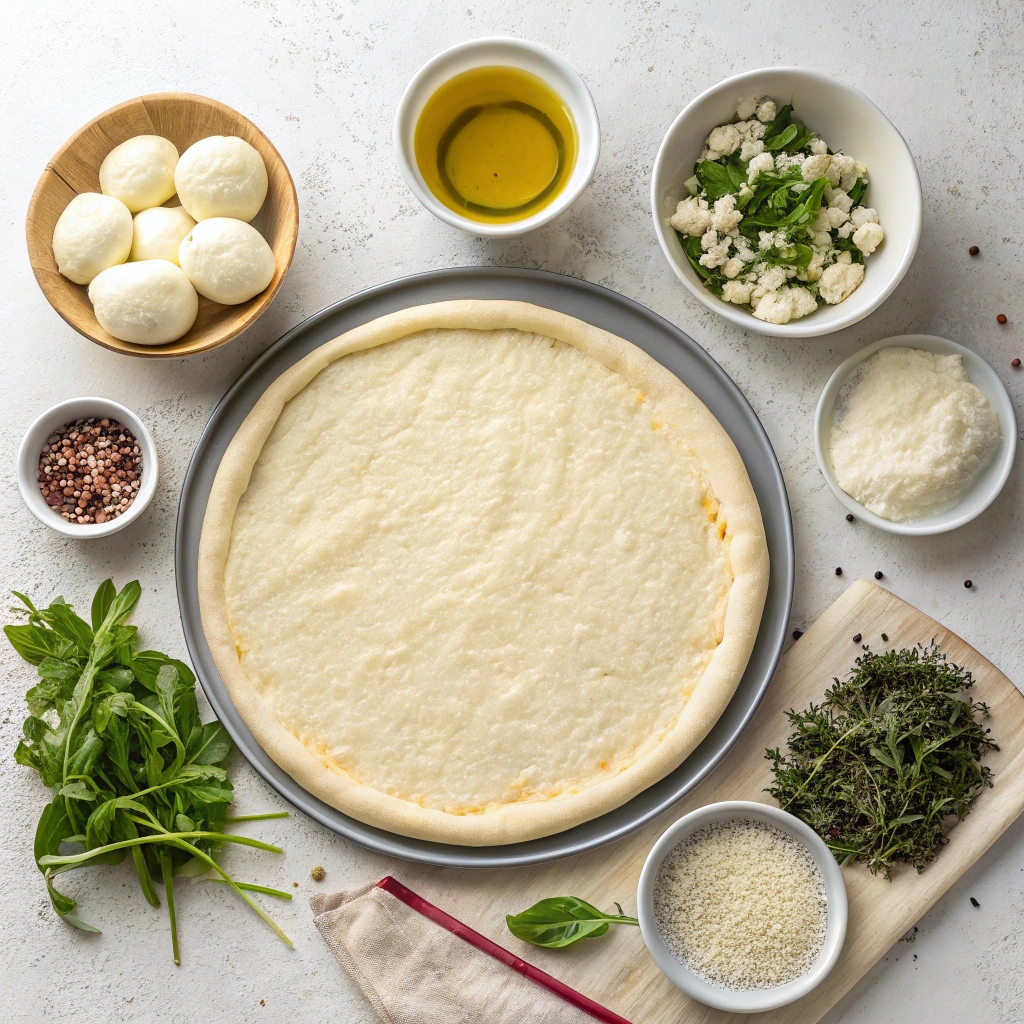 Fresh Italian White Pizza Ingredients