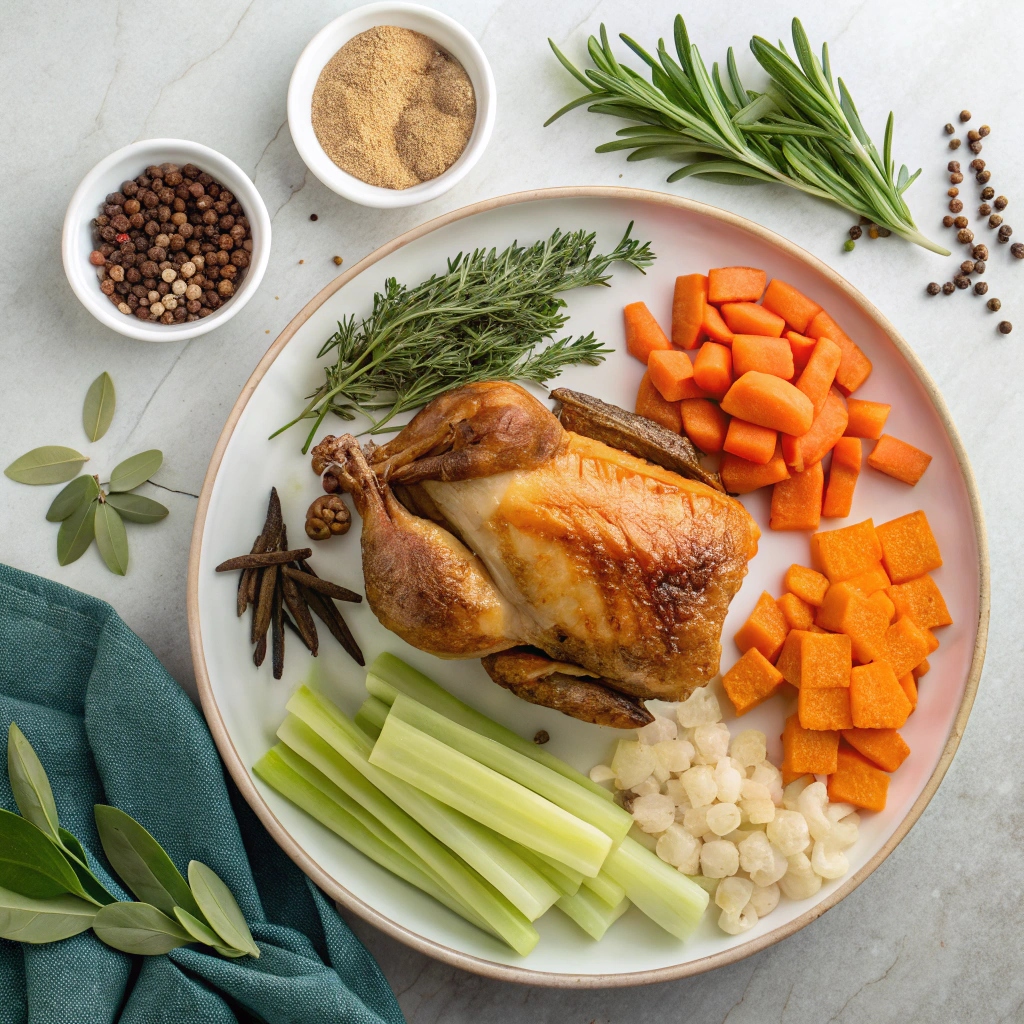 Ingredients for Homemade Chicken Stock