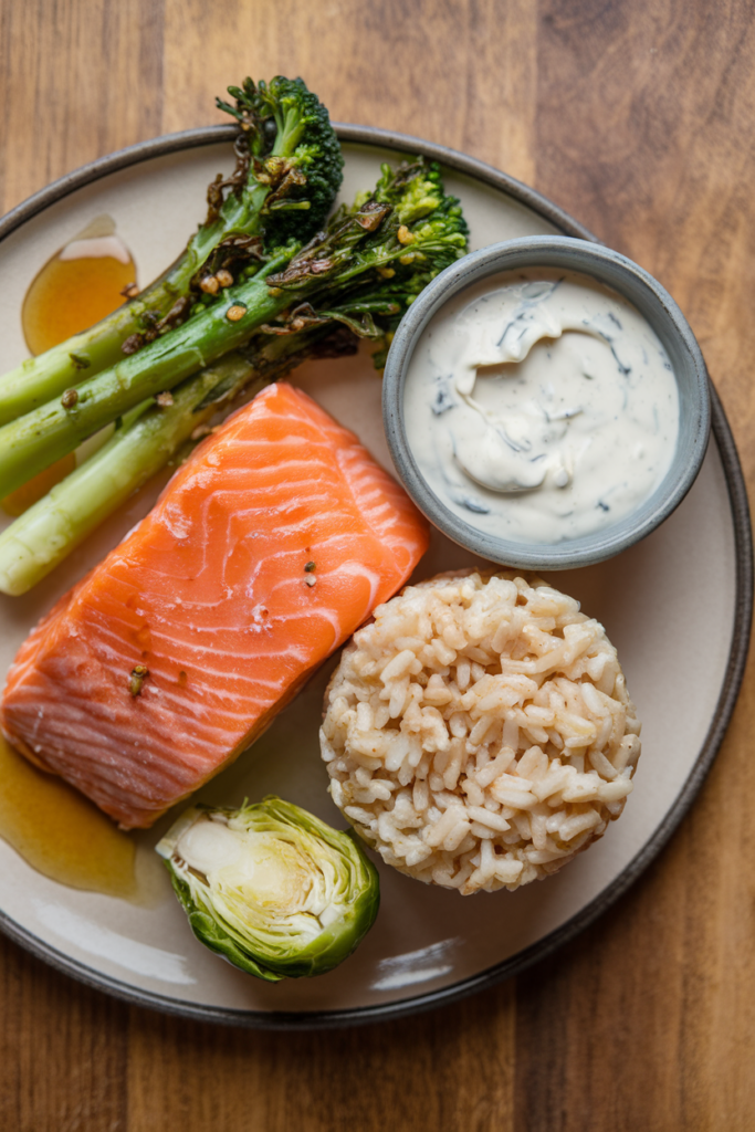 Ingredients for Hot Honey Salmon Bowl