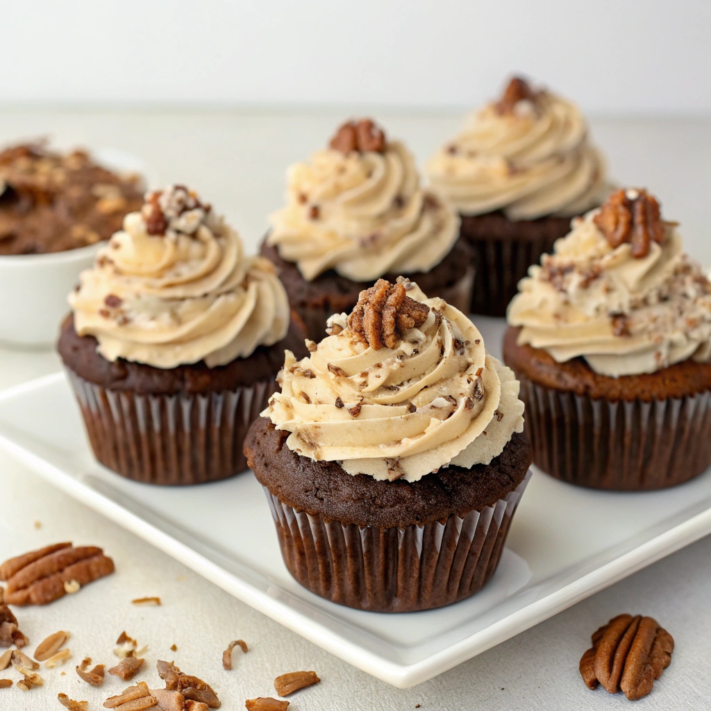 German Chocolate Cupcakes