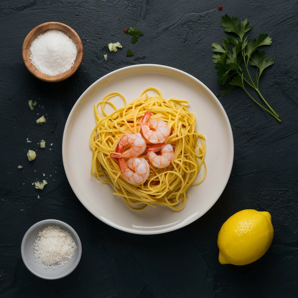 Fresh Shrimp Linguine Ingredients