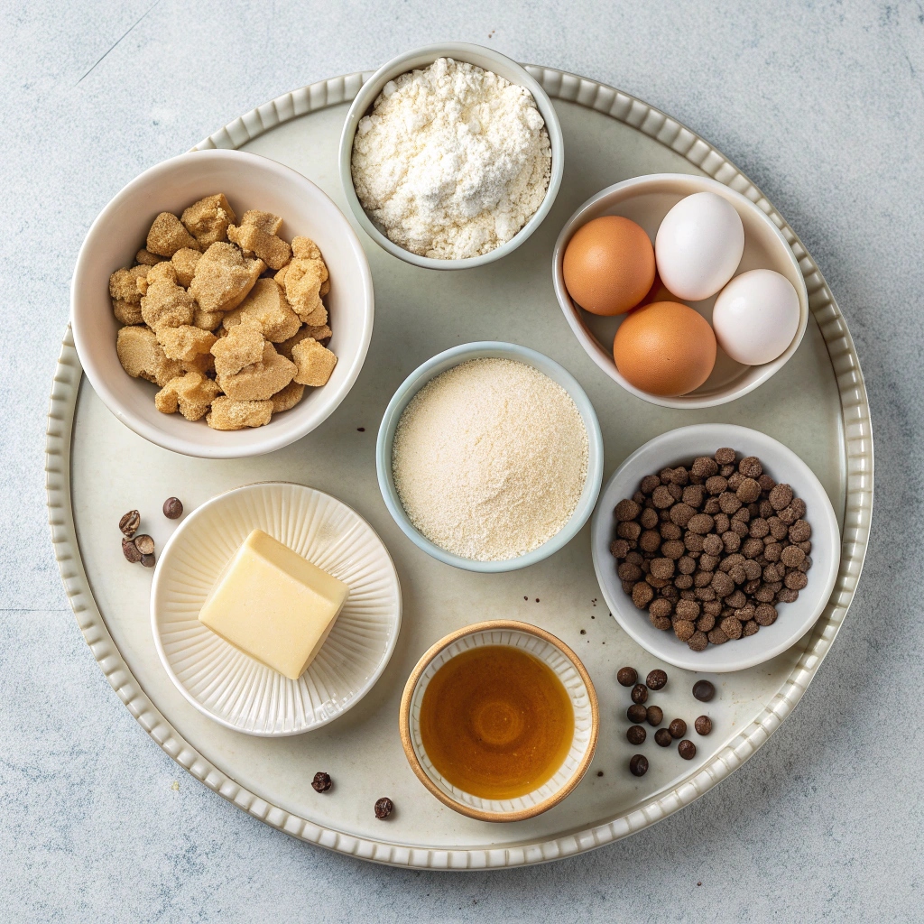 Toffee Chocolate Chip Cookie Bars Ingredients