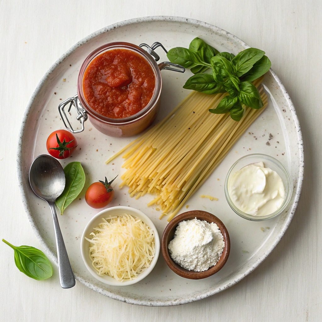 Ingredients for Roasted Red Pepper Pasta