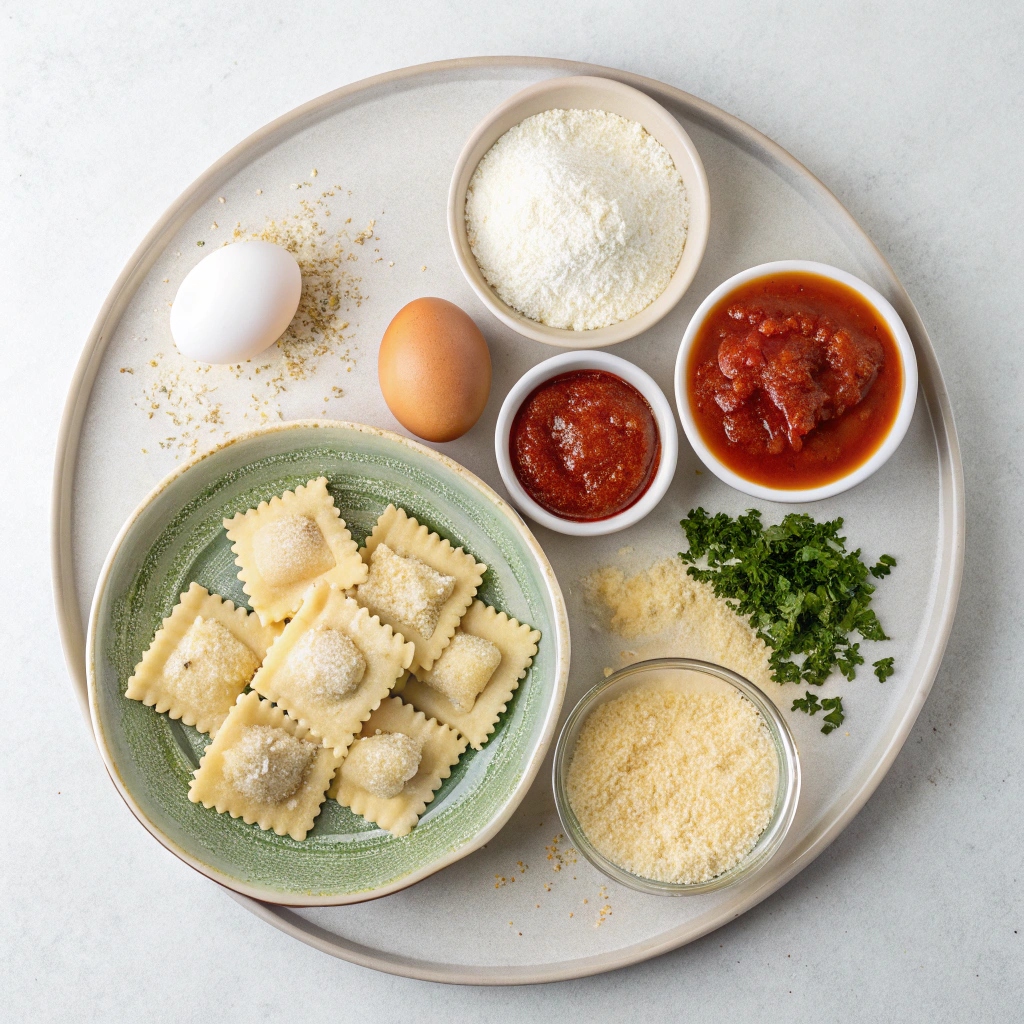 Ingredients for Crispy Toasted Ravioli