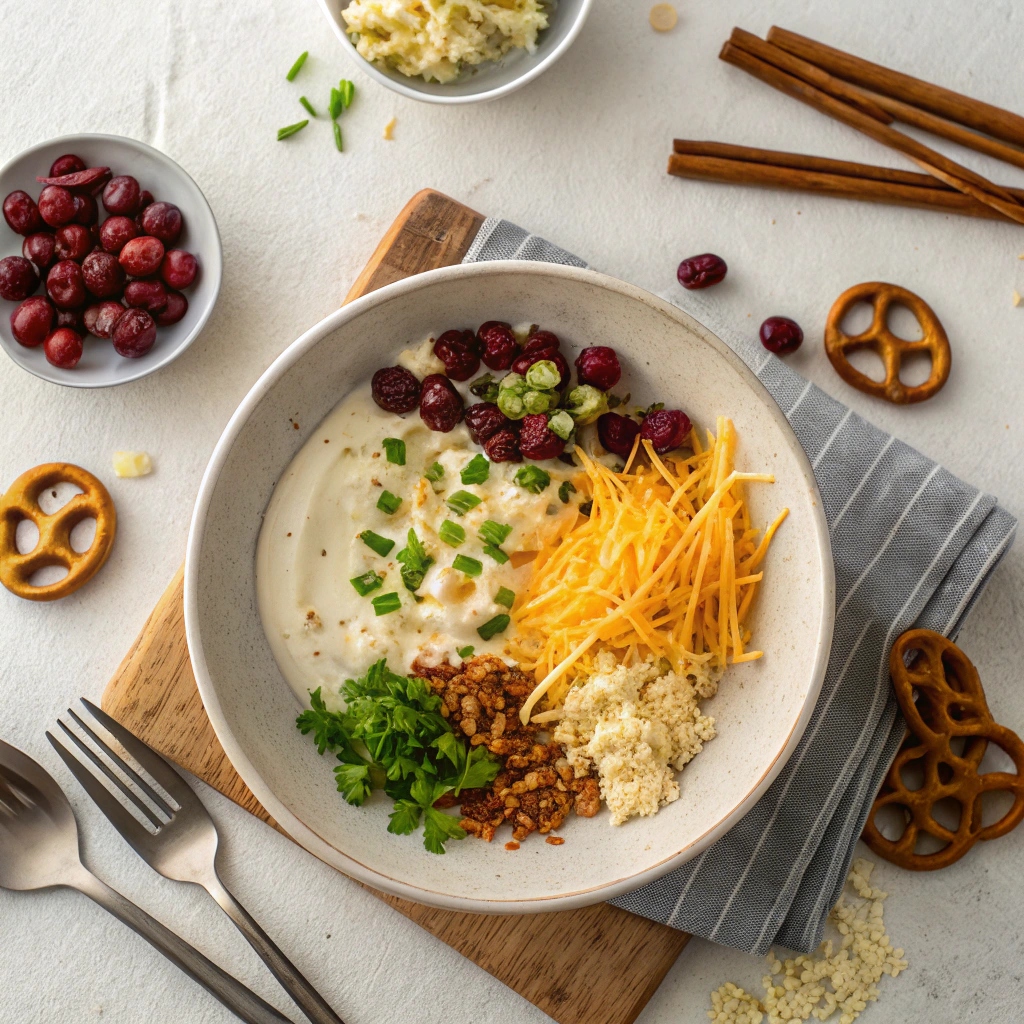 Ingredients for Mini Cheese Ball Bites