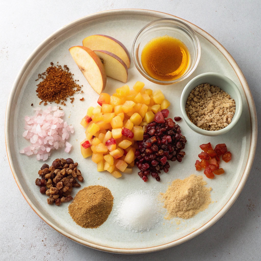 Classic Peach Chutney Ingredients